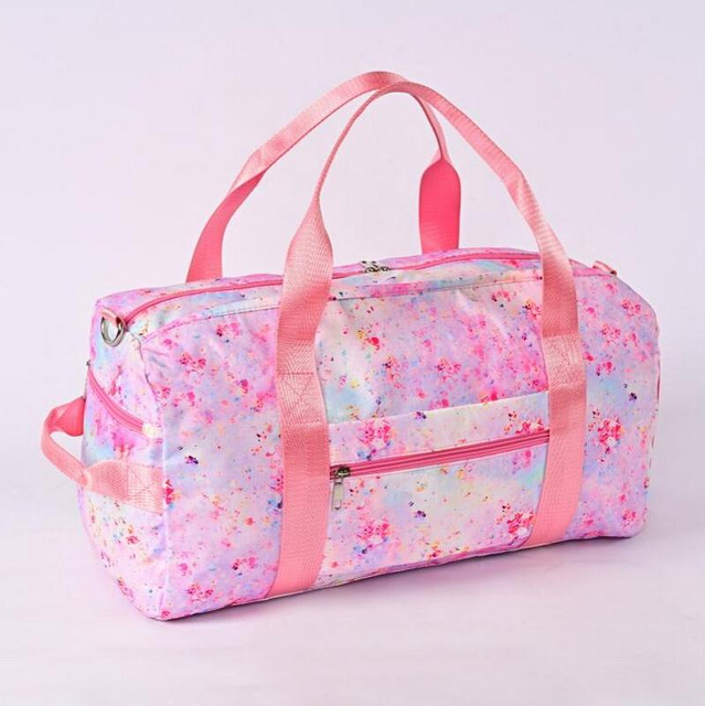 Recycled Polyester Sublimation Woman Waterproof Weekender Travel Sports Bag Yoga Duffel Gym Sport Overnight Duffle Bag