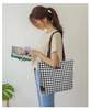 Fashion linen canvas tote factory price wholesale eco friendly linen tote bag weave pattern handbag