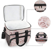 Large Capacity Adjustable Shoulder Strap Elegant Rose Gold Leopard Print Insulated Lunch Tote Bag And Picnic Cooler Bag