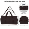 Black Custom Unisex Waterproof Wet Shoe Compartment Dry Weekender Bags Duffel Bag for Outdoor Camping