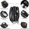 Black Unisex Waterproof Make Up Bag Zipper Cosmetic Bags Toiletry Organizer Custom Private Label Logo Makeup Holder With Handle