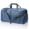 65L Foldable Waterproof Travel Duffel Garment Gym Sports Bags Duffle Overnight Weekend Bag with Shoes Pocket for Men Women