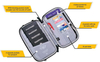 Passport Holder Purse Organizer Family Travel Wallet RFID Blocking Card Holder with Phone Touchscreen Pocket