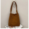 Custom Women Corduroy Shoulder Bag Sublimation Large Corduroy Tote Bag Oversized Pouch Bag with Magnetic Buckle