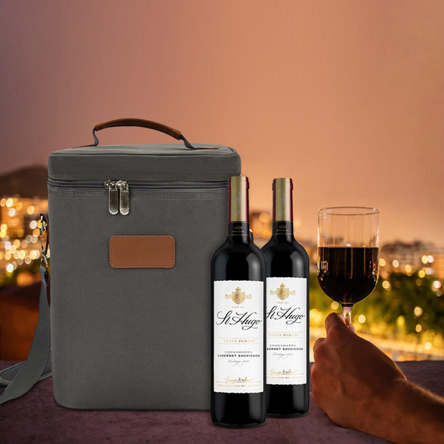 Factory customized Oxford handbag single shoulder 4 bottle wine cooler bag