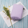 Lightweight Cotton Make Up Pouch Bag Wholesale Eco Friendly Blue Stripe Seersucker Cosmetic Bag