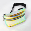 Private Label Women Holographic Fanny Pack for Festival Water Resistant Waist Bags Cute Bum Belt Bag