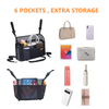 Car Net Pocket Handbag Holder Between Seats Back Storage Organizer Purse Holder for Console Front Seat Storage Barrier