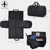 Convertible Waterproof Travel Duffel Bag Mens Business Garment Bags with Shoulder Strap, Shoes Compartment