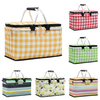 2024 Factory Custom Aluminum Alloy Foldable Picnic Tote Cooler Bags Insulated Collapsible Outdoor Picnic Basket Cooler Bag