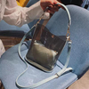 Wholesale 2 Piece Clear Tote Bag with Leather Pouch for Women Crossbody Transparent Shoulder Handbag