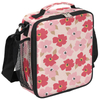 Fashion Pink Custom Printing Thermal Food Lunch Box Bag Portable Insulated Cooler Bag With Shoulder Strap