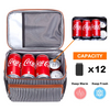 Leakproof Reusable Insulated Cooler Lunch Bag Office Work Picnic Hiking Beach Lunch Box Organizer with Adjustable Shoulder S