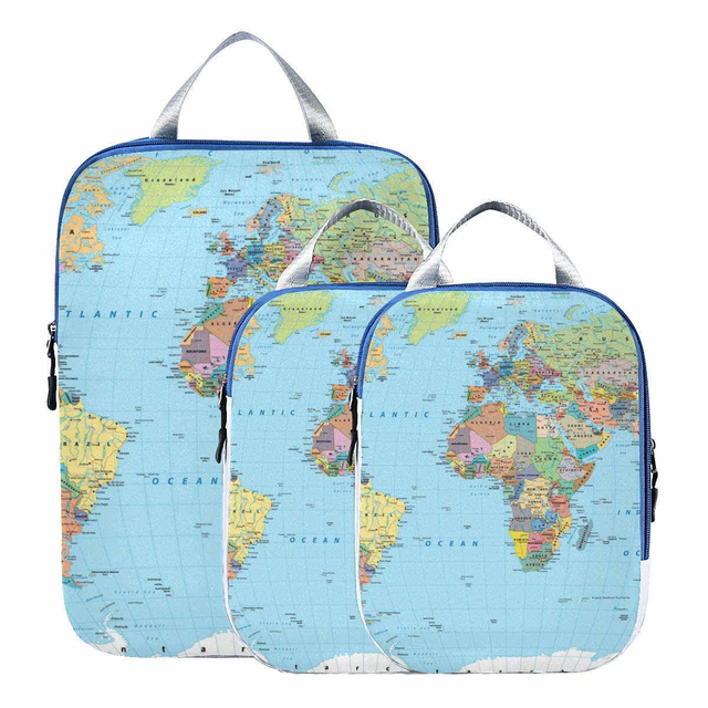 Wholesale Travel Packing Cubes 3 Pcs Set Suitcase Organizer Travel Bags Packing Cubes for Travel Compression