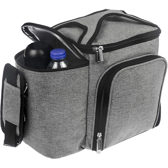 BSCI Factory One Shoulder Portable Waterproof Double-layer Large Capacity Insulation Lunch Cooler Bag