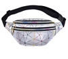 BSCI Factory Multi-layer Large Capacity Waterproof PU Laser Diamond One Shoulder Fanny Pack Outdoor Leisure Chest Bag
