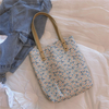 Custom Logo Women Small Canvas Tote Bag Handbag Reusable Casual Shoulder Bag