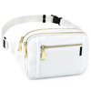Custom Fashionable White Running Waist Bags for Women Men Waterproof Small Crossbody Fanny Pack