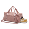 Pink Weekender Bag Sports Women Yoga Fitness Travel Bag Duffle Large Capacity Custom Travel Bag With Logo