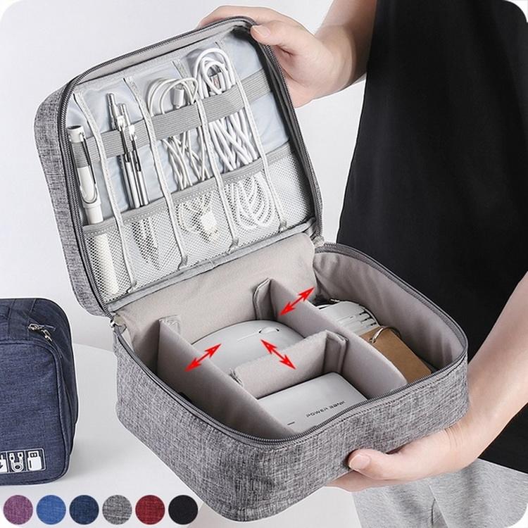 Waterproof travel cable storage bag electronic accessories cable organizer bag for power bank