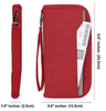 New Red Women Family Card Doucment Organizer Purse Pouch Travel Wallet High Quality Passport Holder