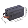 Durable Handy Waterproof Men Leather Travel Toiletry Wash Bag Waxed Canvas Promotion Cosmetic Pouch