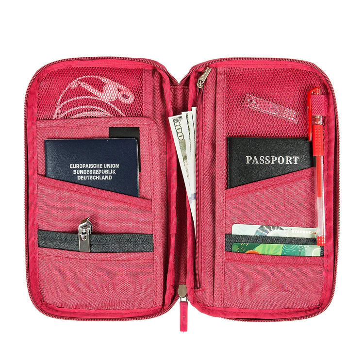 Travel passport rfid wallet card key card purse passport holder organizer