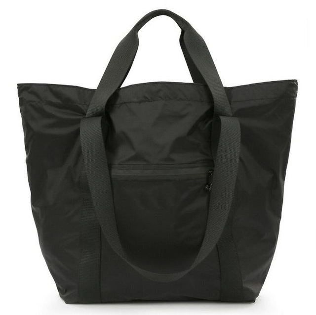 Large Capacity Black Foldable Travel Tote Duffel Bag Carry On Lightweight Weekend Handbag Shoulder Bag