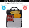 Premium Men Boys Reusable Cotton Insulated Bag Fitness Sport Gym Eco Friendly Crossbody Lunch Bag Black