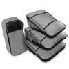 4 Pieces Waterproof Polyester Storage Cubes Suitcase Travel Compression Packing Cubes
