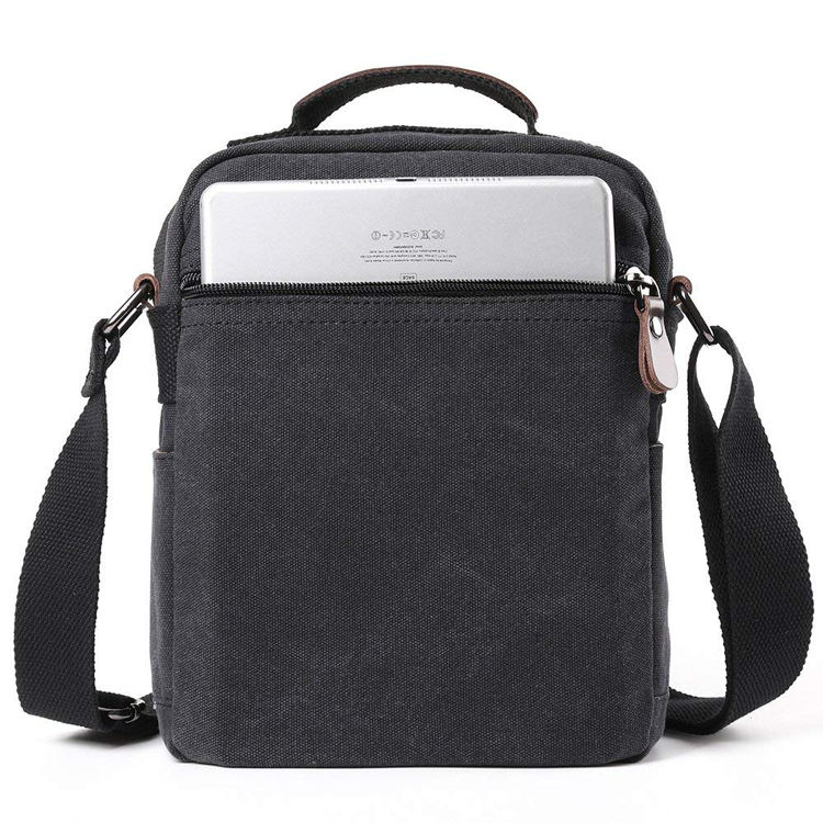 Durable canvas crossbody business shoulder messenger bag for travel