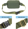High Quality Nylon Fanny Pack Waist Bag with Multiple Pockets Green Bum Bag Wholesale
