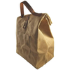 Reusable Thermal Insulated Waxed Canvas Cooler Lunch Bag with Handle - Waterproof