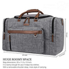 Mens Duffle Bag Travel Business Weekend Bag with Leather Trim