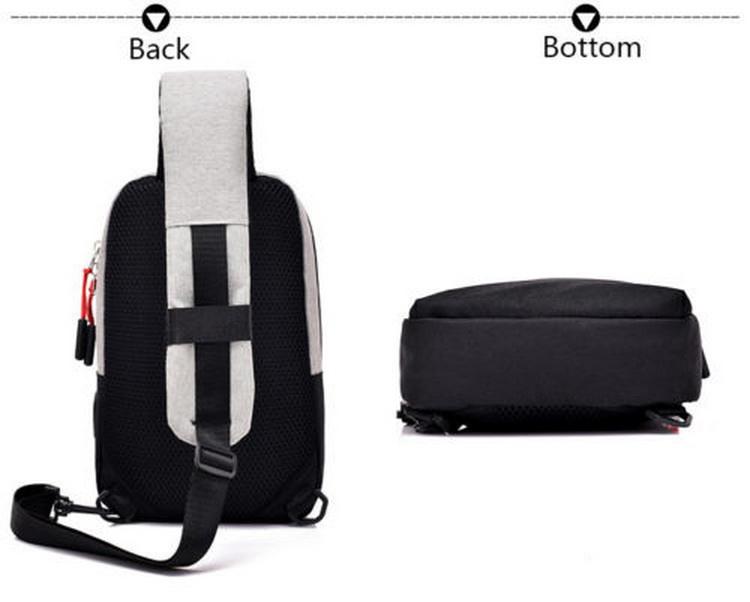 Fashion laptop sling bag single chest bag outdoor crossbody clutch bag