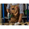 Leather tool apron welding multi-use leather carpenter apron with 3 pockets cheap factory