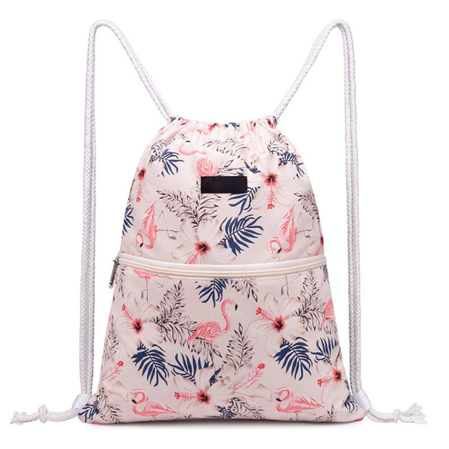 Custom Wholesale Drawstring Bag Backpack Travel Cotton Canvas Drawstring Backpack Gift Bag Drawstring Backpack With Pocket