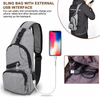 Outdoor Sports Chest Bag Sling Backpack Lightweight Shoulder Bag With Charging Port For Men Women