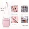 Water Resistant Pink PU Leather Lunch Box Cooler Bag For Women Girls