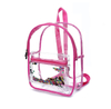Wholesale Fashion Waterproof Mini Piping Transparent Plastic PVC Pink Girls Student Teenagers Clear Backpack School