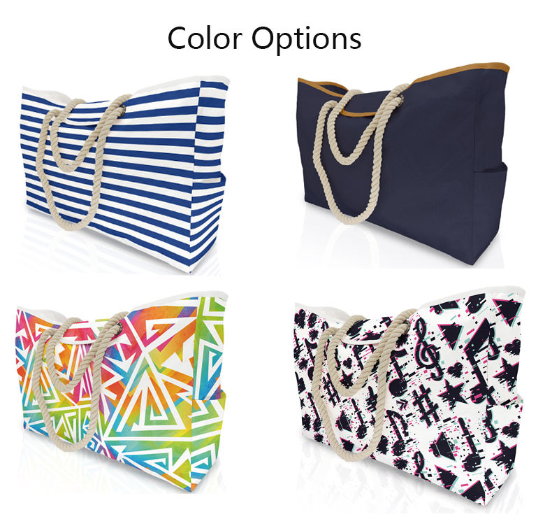 Custom beach Bags with Rope Handle Handbags Latest Design Girls Fashion Printing Designer Travel Beach Tote Bags Woman