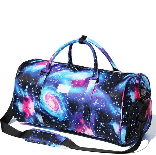 Multifunctional girls women travel duffel storage bags luggage overnight carry on weekend sport duffel bag with strap
