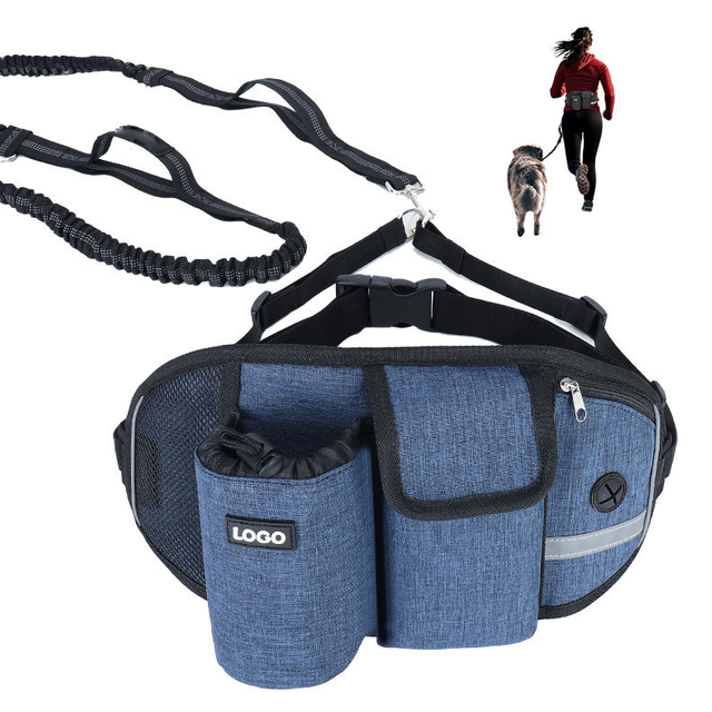 Custom pet dog treat walking training waist pack bag fanny pack sports running waist bag with water bottle holder