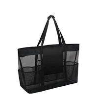 Big Capacity Mesh Beach Storage Tote Bag 2022 Sling Shoulder Bag Women For Travel Vacation with Multipockets