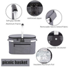 Large Capacity Aluminium Foil Summer Beach Picnic Camping Grocery Insulated Basket Shape Cooler Bag