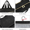Custom Logo Black Hanging Toiletry Bags for Women Removable Makeup Cosmetic Bag Organizer