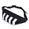 Custom Print Black Travel Belt Fanny Pack Waterproof Sports Running Belt Waist Phone Pouch with Reflective Strip