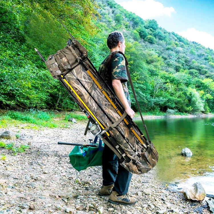 Hot Selling Multi-function Waterproof Durable Fishing Bag Backpack Fishing Tackle Rod Organizer Bag