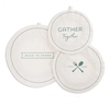 3pcs Eco Friendly Organic Cotton Fabric Bowl Storage Cover Washable Custom Printing Elastic Bowl Covers