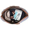 Custom Leather Travel Duffle Bag for Women Waterproof Weekender Bag with Pu Leather Durable Weekend Travel Tote Bag
